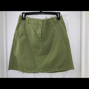 Jcrew distressed chino skirt